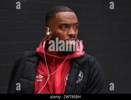 Burnley, Regno Unito. 16 marzo 2024. Ivan Toney di Brentford arriva al Turf Moor prima della partita di Premier League al Turf Moor, Burnley. Il credito per immagini dovrebbe essere: Gary Oakley/Sportimage Credit: Sportimage Ltd/Alamy Live News Foto Stock