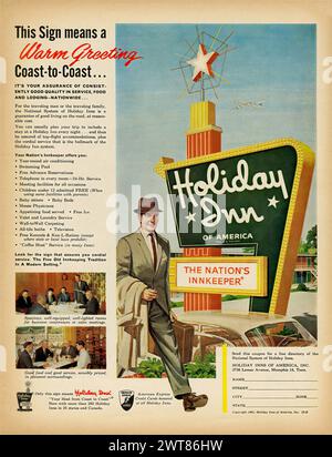 Holiday Inn (19 - pubblicità della rivista Vintage americana Foto Stock