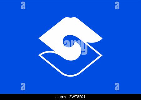 Immagine vettoriale della bandiera della città di Shizuoka. Proporzione 2:3. EPS10. Illustrazione Vettoriale