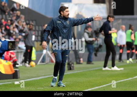 Udine, Italia. 16 marzo 2024. Foto Andrea Bressanutti/LaPresse - 16 marzo 2024 Udine, Italia - Sport, calcio - Udinese vs Torino FC - Campionato italiano di calcio serie A TIM 2023/2024 - Stadio Bluenergy. Nella foto: paro matteo Photo Andrea Bressanutti/LaPresse -16 marzo 2024 Udine, Italia - Sport, calcio - Udinese vs Torino FC - Campionato Italiano di calcio 2023/2024 - Stadio Bluenergy. Nella foto: paro matteo credito: LaPresse/Alamy Live News Foto Stock