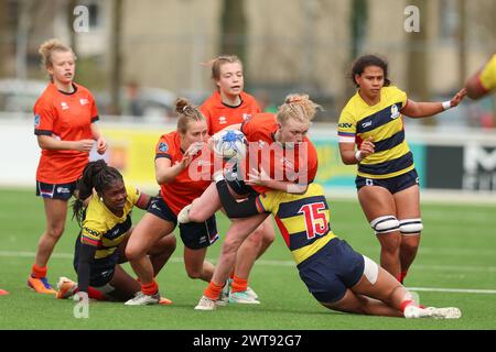 AMSTERDAM, PAESI BASSI - MARCH16: Valentina APIAS della Colombia Senne Hoog giocatore del RC DIOK durante il Play-off International Rugby WXV Ladies ma Foto Stock