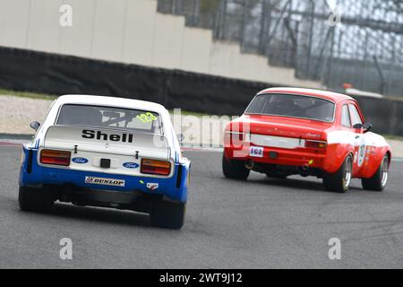 Scarperia, 2 aprile 2023: Ford Capri RS 3100 Colonia 1975 in azione durante il Mugello Classic 2023 sul circuito del Mugello in Italia. Foto Stock