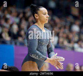 Liverpool, Regno Unito. 16 marzo 2024. 16 marzo 2024, M&amp;S Bank Arena, Liverpool, Inghilterra; British Gymnastics Championships Day 3; Beckey Downie MBE Credit: Action Plus Sports Images/Alamy Live News Foto Stock