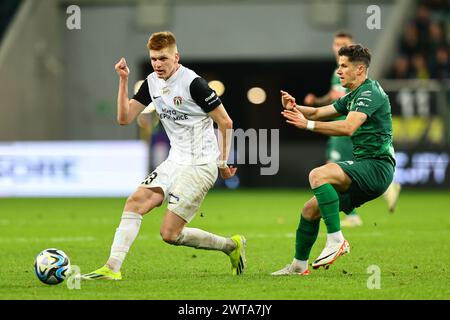 Breslavia, Polska. 16 marzo 2024. 2024.03.16 Wroclaw Pilka nozna PKO Ekstraklasa Slask Wroclaw - Puszcza Niepolomice N/z foto Pawel Andrachiewicz/PressFocus 2024.03.16 Wroclaw Football polacco PKO Ekstraklasa Slask Wroclaw - Puszcza Niepolomice credito: Pawel Andrachiewicz/PressFocus credito: SIPA News/Alamy Live USA Foto Stock