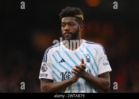 Ibrahim Sangare del Nottingham Forest durante la partita di Premier League tra Luton Town e Nottingham Forest a Kenilworth Road, Luton, sabato 16 marzo 2024. (Foto: Jon Hobley | mi News) crediti: MI News & Sport /Alamy Live News Foto Stock