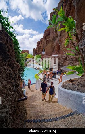 Museo Lagomar, Museo Lagomar, progettato da Cesar Manrique e Jesus Soto, Nazaret, Tahiche, Lanzarote, Isole Canarie, isole Canarie, Spagna Foto Stock