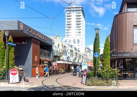 New Regent Street, Christchurch Central, Christchurch, Canterbury, nuova Zelanda Foto Stock