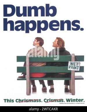 1994 Jim Carrey e Jeff Daniels in film stupido e umbro poster di Natale - Foto Stock