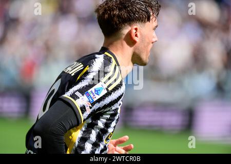 Torino, Italia. 16 marzo 2024. Iniziativa UNAR Keep Racism Out durante la partita di calcio di serie A tra Juventus e Genova allo Stadio Allianz di Torino - domenica 17 marzo 2024. Sport - calcio . (Foto di Marco Alpozzi/Lapresse) credito: LaPresse/Alamy Live News Foto Stock