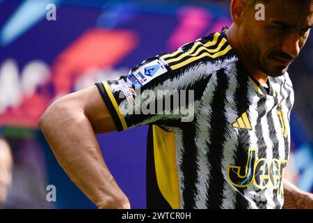 Torino, Italia. 16 marzo 2024. Iniziativa UNAR Keep Racism Out durante la partita di calcio di serie A tra Juventus e Genova allo Stadio Allianz di Torino - domenica 17 marzo 2024. Sport - calcio . (Foto di Marco Alpozzi/Lapresse) credito: LaPresse/Alamy Live News Foto Stock