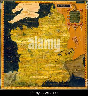 Mappe del mondo antico HQ – Mappa della Francia Foto Stock