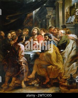 Peter Paul Rubens – ultima cena 1630 – creato come parte di una pala d'altare nella Chiesa di San Rombout (Rumbold) a Mechelen Foto Stock