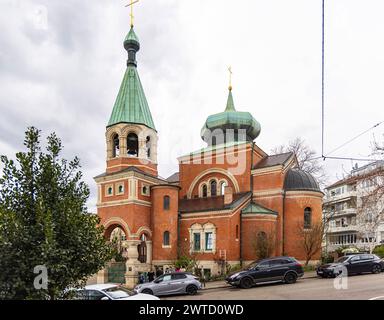 Russische Kirche Stuttgart. // 15.03.2024: Stoccarda, Baden-Württemberg, Deutschland, Europa *** Chiesa russa Stoccarda 15 03 2024 Stoccarda, Baden Württemberg, Germania, Europa Foto Stock