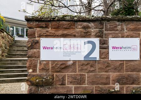 Weraheim Stuttgart, Babyklappe. // 15.03.2024: Stoccarda, Baden-Württemberg, Deutschland, Europa *** Weraheim Stuttgart, Baby Hatch 15 03 2024 Stoccarda, Baden Württemberg, Germania, Europa Foto Stock