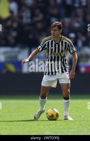 Torino, Italia. 17 marzo 2024. Federico Chiesa della Juventus FC in azione durante la partita di serie A tra Juventus FC e Genoa CFC all'Allianz Stadium il 17 marzo 2024 a Torino. Crediti: Marco Canoniero/Alamy Live News Foto Stock