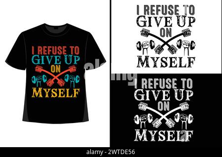 T-shirt fitness Design Illustrazione Vettoriale