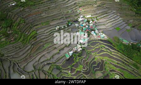 Batad Rice Terraces nelle Filippine Foto Stock