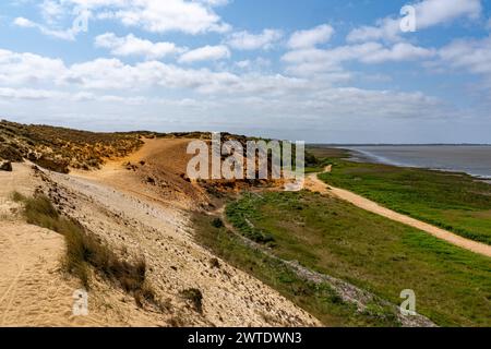 La scogliera rossa dell'isola di Sylt, Mar Baltico, Germania Foto Stock