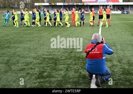 Aalter, Belgio. 16 marzo 2024. Immagine illustrativa durante una partita di calcio femminile tra Club Brugge Dames YLA e AA Gent Ladies nella semifinale della stagione 2023 - 2024 dell'edizione belga della Coppa delle donne, domenica 16 marzo 2024 ad Aalter, BELGIO. Crediti: Sportpix/Alamy Live News Foto Stock