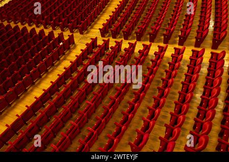 Milano, Italia - 26 febbraio 2024: Interno del famoso Teatro alla Scala (1778) Foto Stock