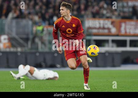 Roma, Lazio. 17 marzo 2024. Diego Llorente dell'AS Roma durante la partita di serie A tra Roma e Sassuolo allo stadio Olimpico, Italia, 17 marzo 2024. Crediti: massimo insabato/Alamy Live News Foto Stock