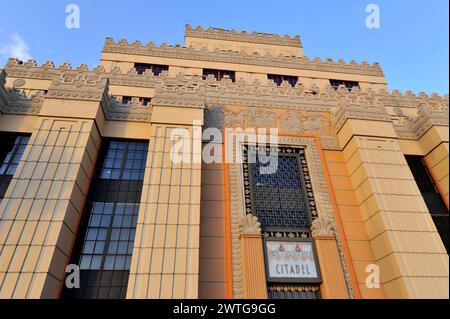 Art deco, architettura, dettaglio, Cittadella, esterno, Los Angeles, California, Stati Uniti, Foto Stock