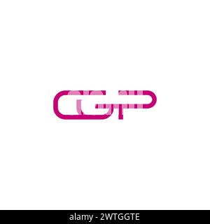 Design del logo CGP. Icona lettera CG Illustrazione Vettoriale