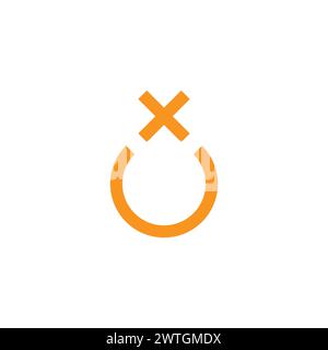 lettera x sorriso astratto vettore logo Illustrazione Vettoriale