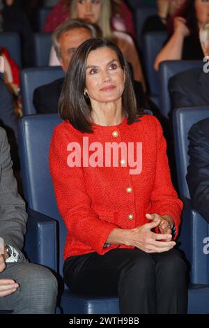 Madrid, Spagna. 18 marzo 2024. La regina spagnola Letizia durante l'evento mutua Madrileña Foundation a Madrid lunedì 18 marzo 2024. Crediti: CORDON PRESS/Alamy Live News Foto Stock