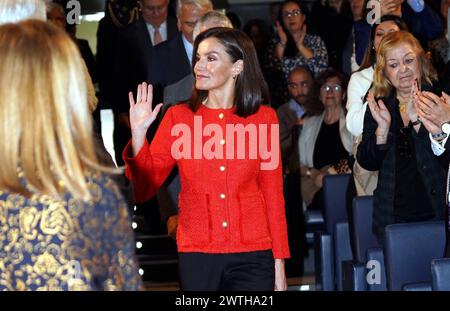 Madrid, Spagna. 18 marzo 2024. La regina spagnola Letizia durante l'evento mutua Madrileña Foundation a Madrid lunedì 18 marzo 2024. Crediti: CORDON PRESS/Alamy Live News Foto Stock