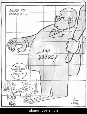 Cartoon - io e la mia ombra. John Collins (1917-2007) Foto Stock