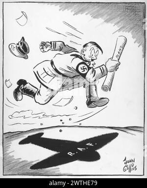 Cartoon - io e la mia ombra. John Collins (1917-2007) Foto Stock