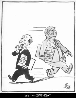 Cartoon - io e la mia ombra. John Collins (1917-2007) Foto Stock