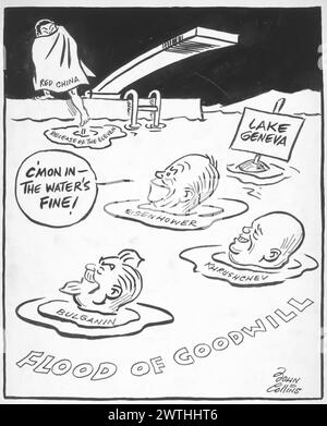 Cartoon - verifica della temperatura. John Collins (1917-2007) Foto Stock