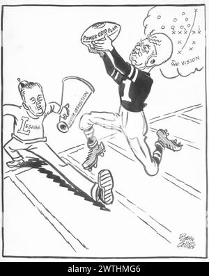 Cartoon - il leader non-Cheer. John Collins (1917-2007) Foto Stock