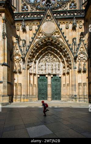 San Vito la cattedrale e il castello di Praga, Repubblica Ceca Foto Stock