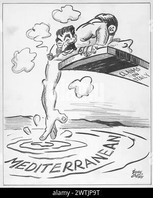 Cartoon - verifica della temperatura. John Collins (1917-2007) Foto Stock