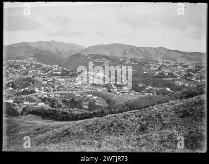 Wellington and Environs - numero 3, maggio 1923 negativi in bianco e nero, paesaggi urbani, gelatina secca piatti negativi Foto Stock