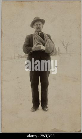 Stampa in argento gelatina - Ritratto di un uomo non identificato, 1914 Foto Stock