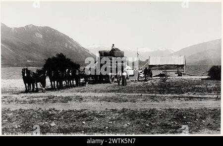 Lana di carico - stampe Pembroke, Lake Wanaka in bianco e nero Foto Stock