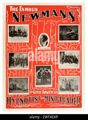 Poster magico - il famoso Newmann il grande ipnotista americano e lettore mentale Foto Stock