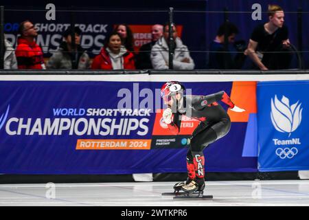 DUBOIS Steven PUÒ competere nei 1000 m nel World Short Track Speed Skating Championship da Rotterdam il 17 marzo 2024. Foto di Phil Hutchinson. Solo per uso editoriale, licenza richiesta per uso commerciale. Non utilizzare in scommesse, giochi o pubblicazioni di singoli club/campionato/giocatori. Crediti: UK Sports Pics Ltd/Alamy Live News Foto Stock