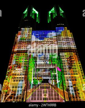 IL PIÙ GRANDE SPETTACOLO DI PROIEZIONE AL MONDO A SHINJUKU TOKYO Foto Stock