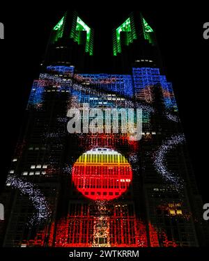 IL PIÙ GRANDE SPETTACOLO DI PROIEZIONE AL MONDO A SHINJUKU TOKYO Foto Stock