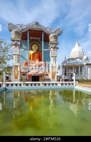 NEGOMBO, SRI LANKA: 3 FEBBRAIO 2020: Ingresso al Tempio di Bodhirajarama Maha Viharaya (Tempio di Angurukaramulla). Negombo, Sri Lanka Foto Stock