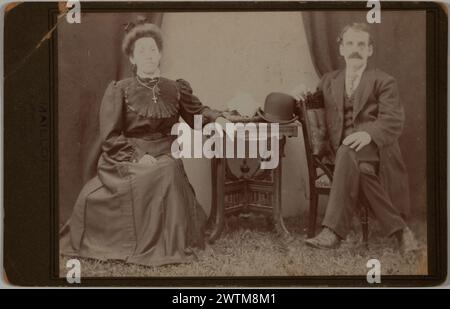 Stampa in argento gelatina - Mr. E Mrs. George Remillard, Batiscan, Quebec, circa 1900 R. Mailloux Foto Stock