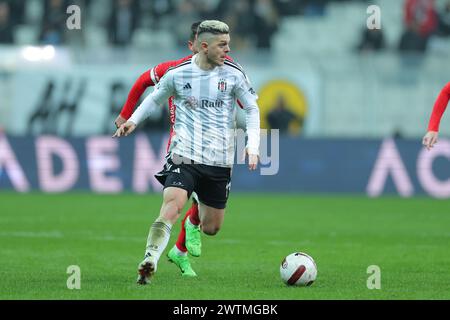 Istanbul, Turchia. 16 marzo 2024. Istanbul, Turchia, 16 marzo 2024: Milot Rashica (11 Besiktas) durante la partita di calcio turca della Super League tra Besiktas e Bitexen Antalyaspor allo stadio Tupras, Turchia. (/SPP) credito: SPP Sport Press Photo. /Alamy Live News Foto Stock