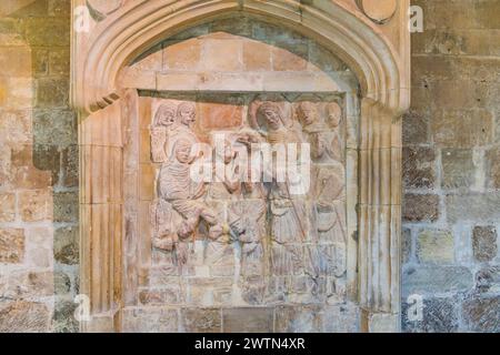 L'allevamento di Lazzaro. I rilievi di Chichester. La cattedrale di Chichester, formalmente conosciuta come la chiesa cattedrale della Santa Trinità, è la sede degli Angli Foto Stock