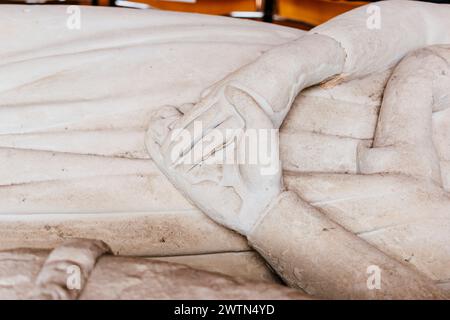 La Tomba di Arundel fu portata dal Priorato di Lewes qualche tempo dopo la sua dissoluzione nel 1537. Chichester Cathedral, formalmente conosciuta come Cathedral Church of Foto Stock