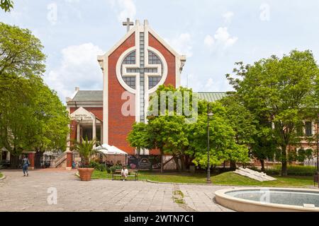 Varna, Bulgaria - 16 maggio 2019: La Chiesa evangelica metodista episcopale (in bulgaro: Евангелска методистка епископална църква) sulla solidarietà atlantica Foto Stock